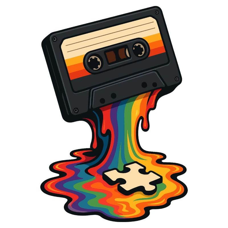 Rainbow Cassette Melt Puzzle