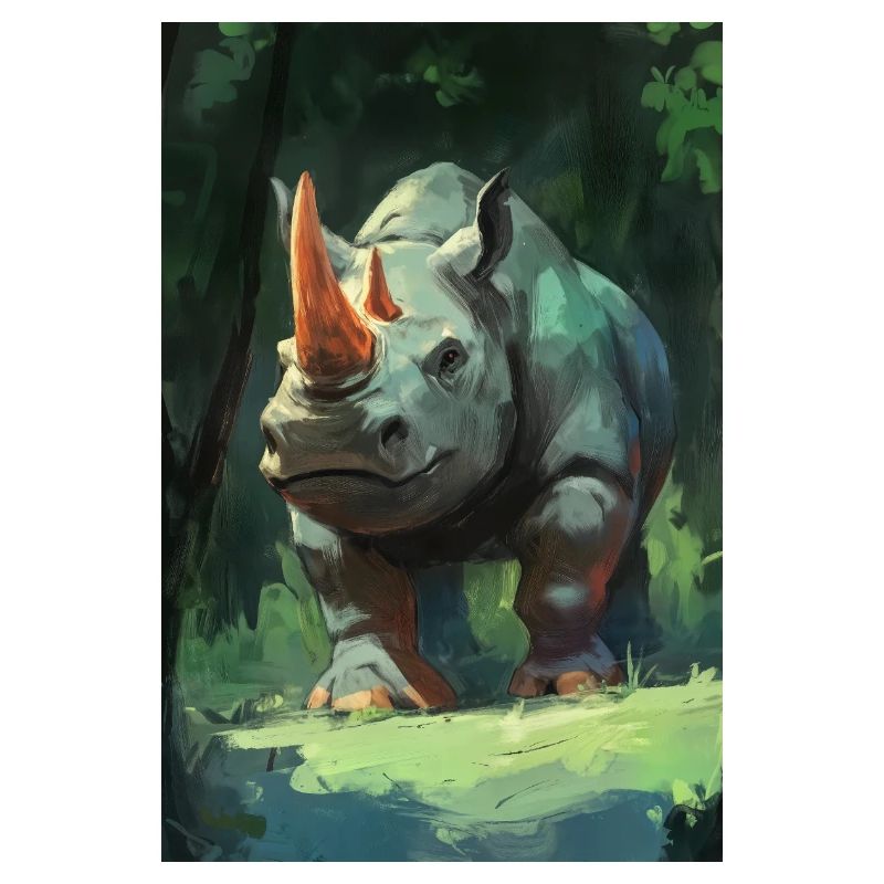 Illustration eines Nashorns