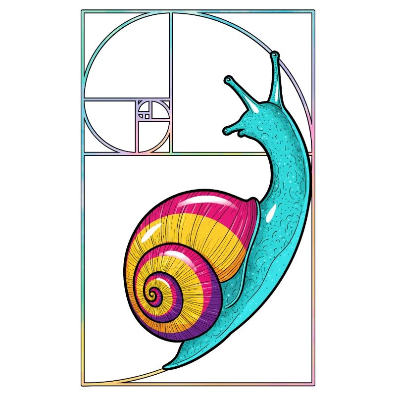 Escargot spiralé de Fibonacci