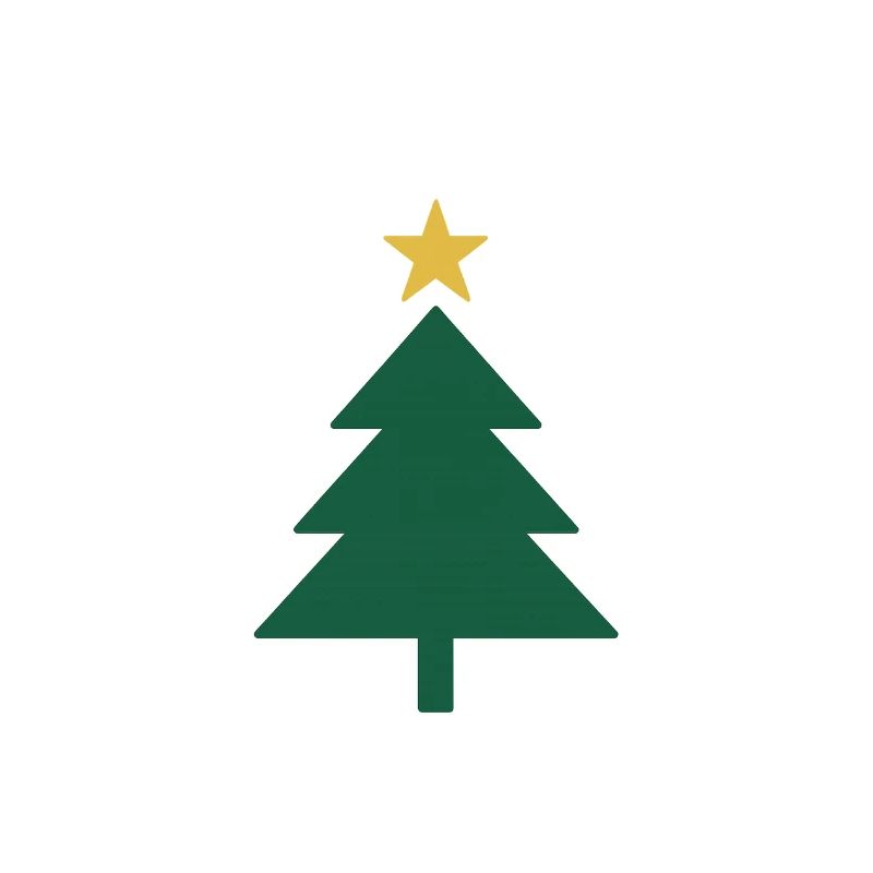 Minimal Christmas tree with star