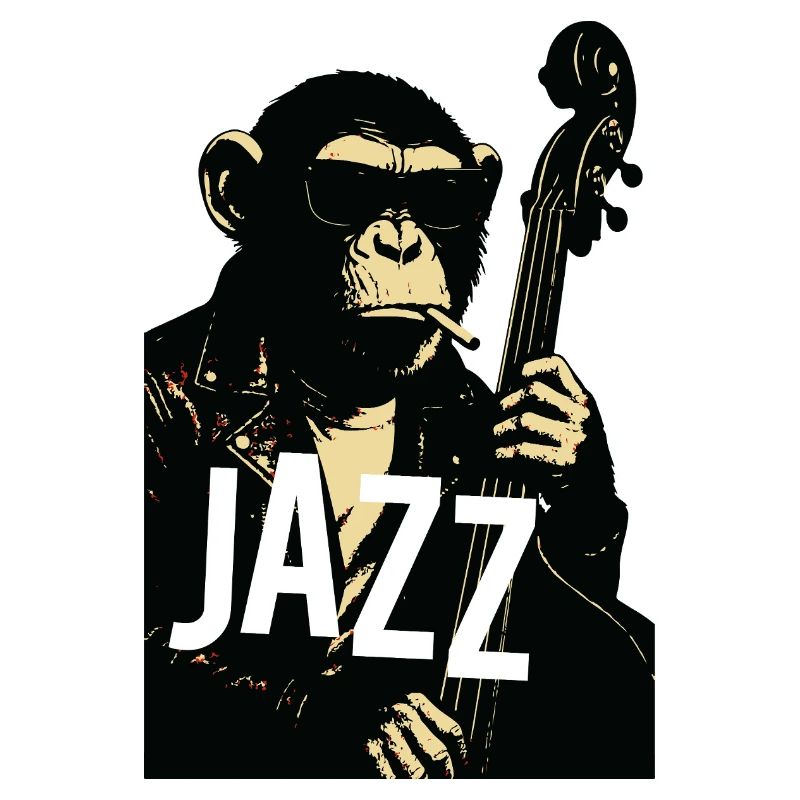 Jazz Monkey Noir Tee