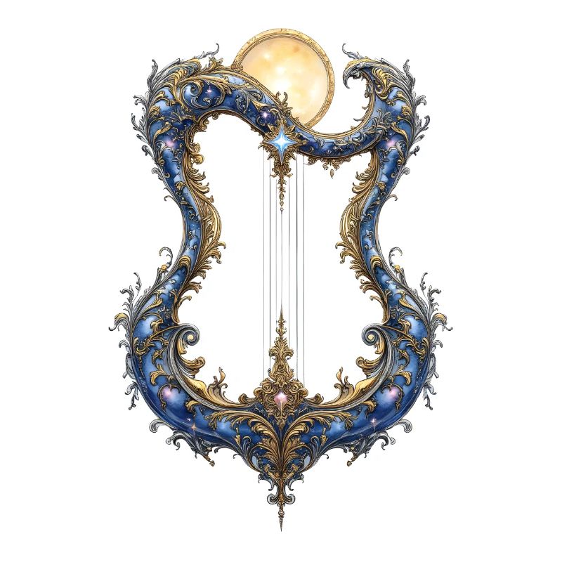 Ornamental Lunar Frame with Threads