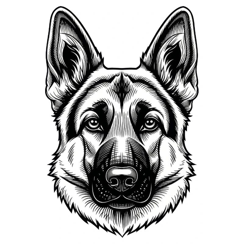 Inkline Deutscher Schäferhundkopf