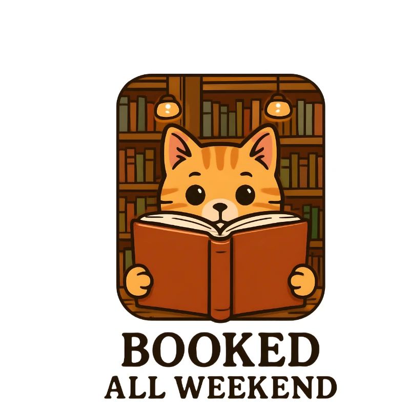 Feline reading refuge on the shelf