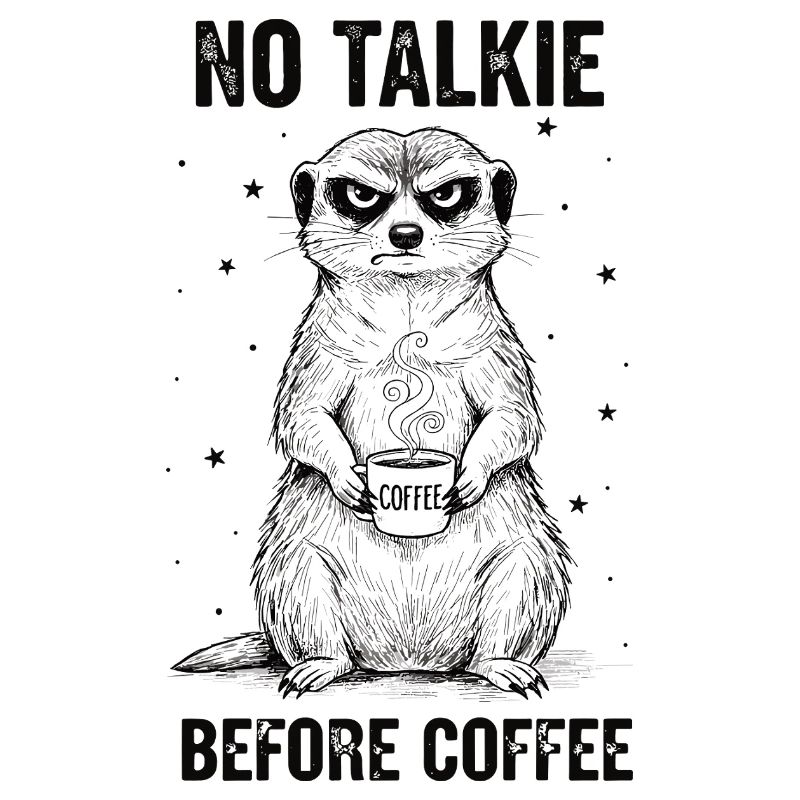 Pas de conversation devant un suricate amateur de café