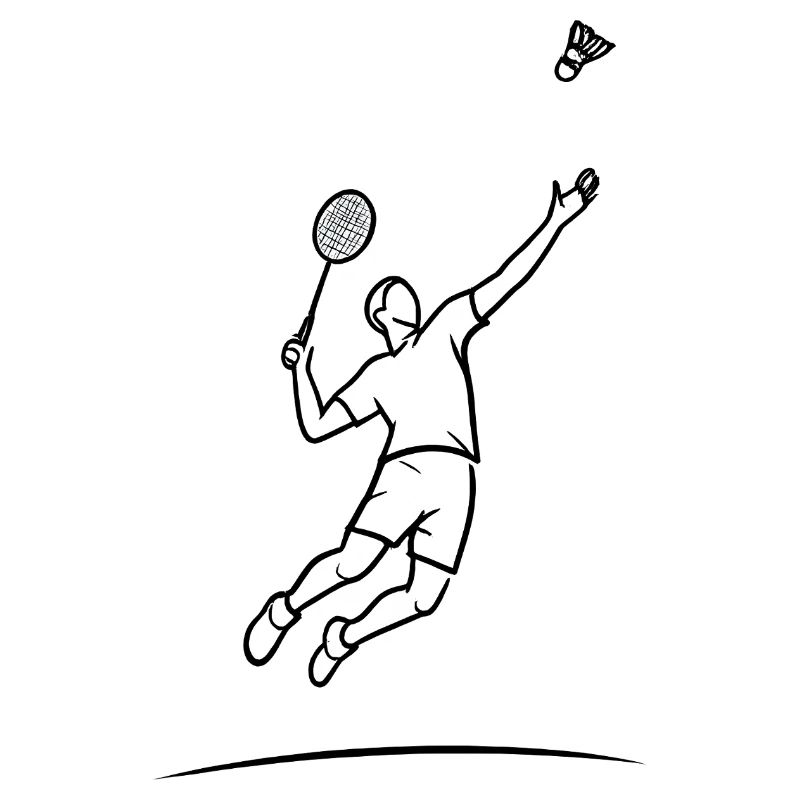Badminton-Sprungheld