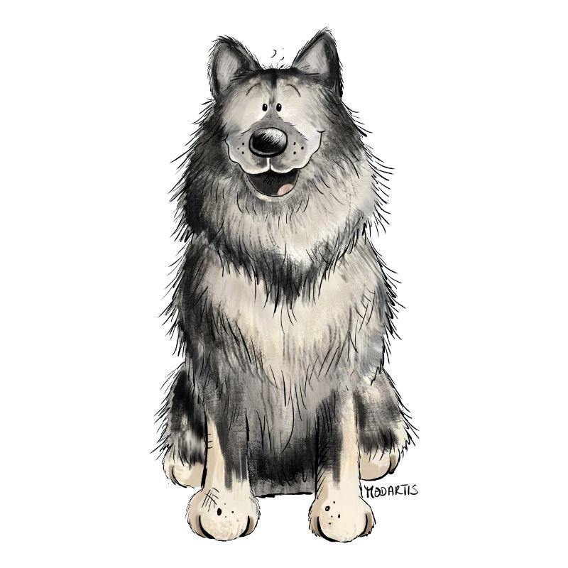 Happy Wolfsspitz I Comic Dog Gift