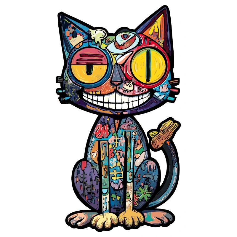 Katze Kunst Bunt Kätzchen