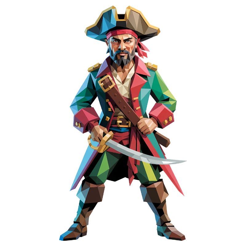 Pirate - Cool Low Poly Logo