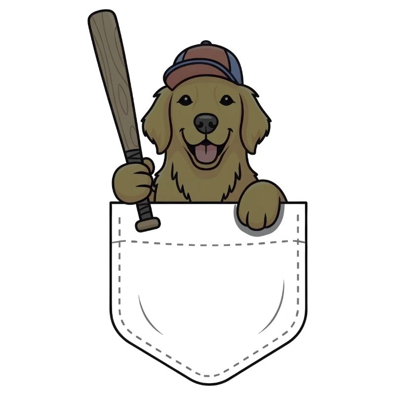 Chiot baseball dans la poche