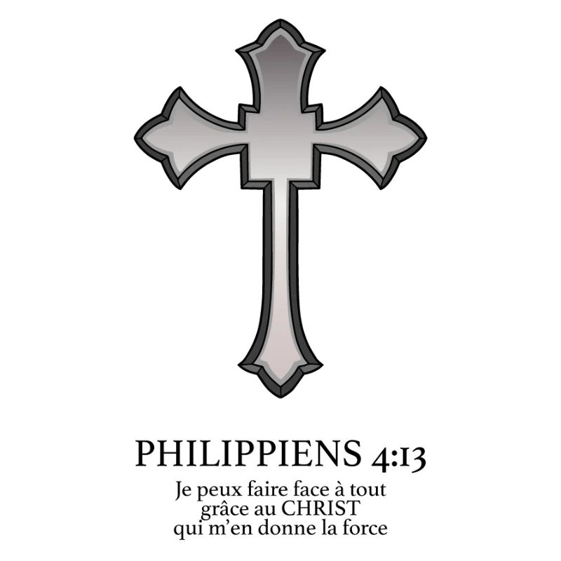 Metallic Gothic Cross on Black