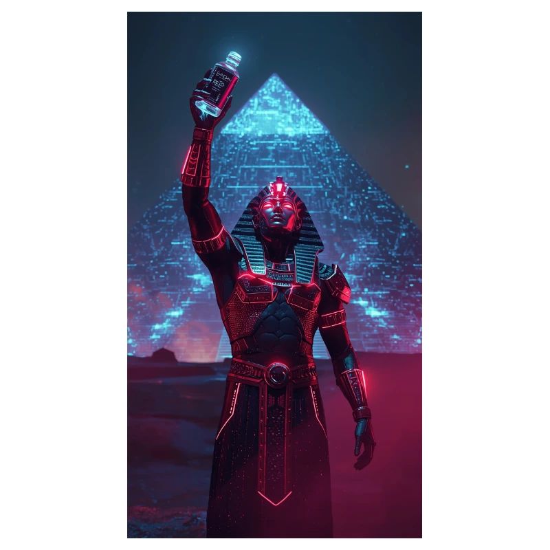 Pharaoh in neon light