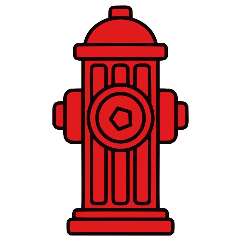 Classic Bold Red Fire Hydrant