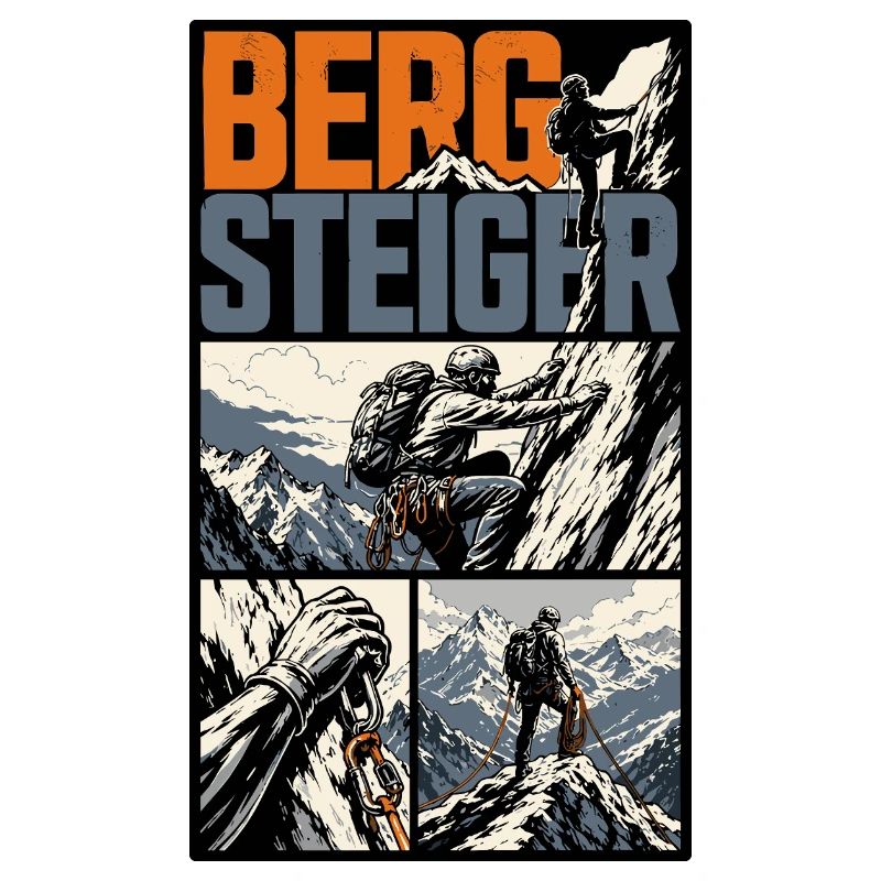 Bergsteiger Abenteuer Comic Design