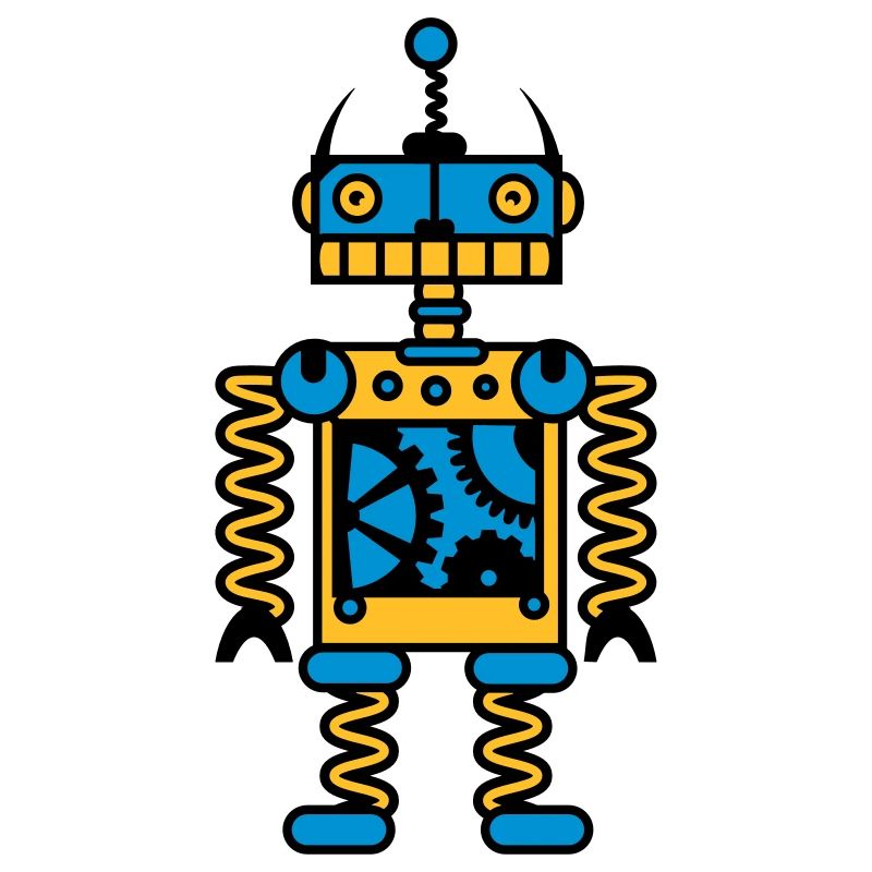 Ein Roboter mit Zahnräder