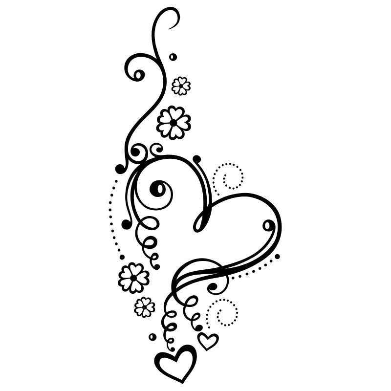 Großes Herz mit Blumen, Liebe, love