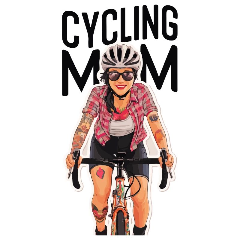 Lebendige Fahrrad-Mutter Illustration