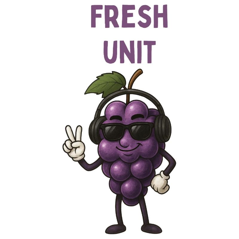 FRESH UNIT Traube mit Kopfhörern