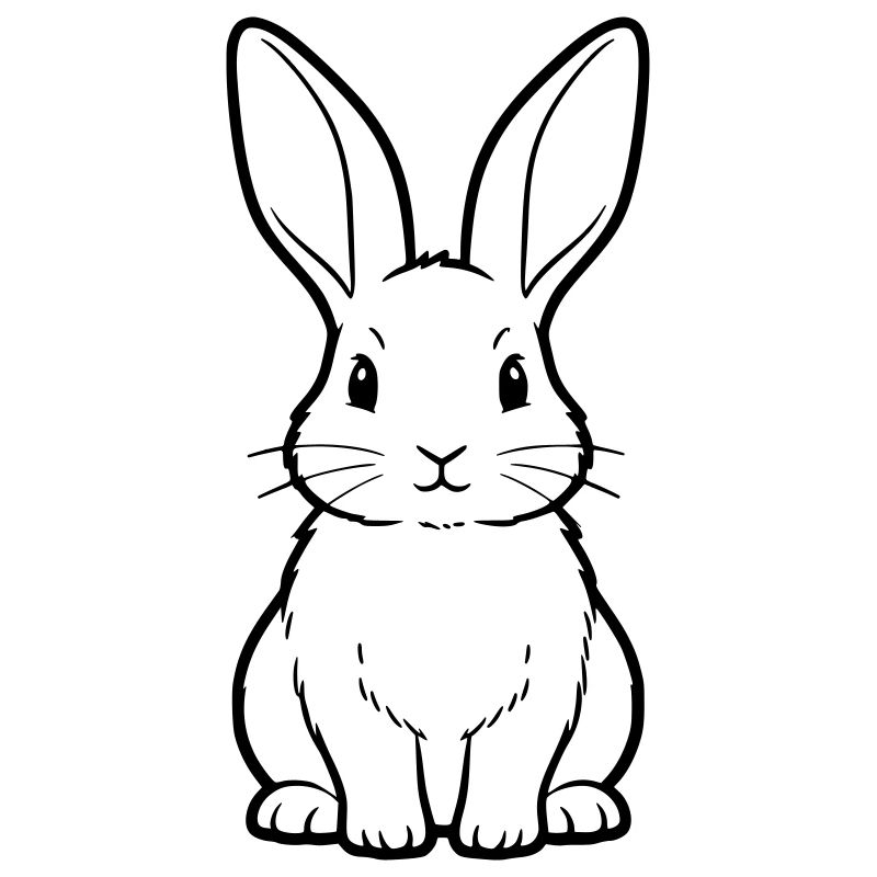 Page à colorier de plan de type « Bunny Sitting »