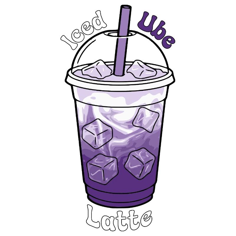 Latte Ube glacé