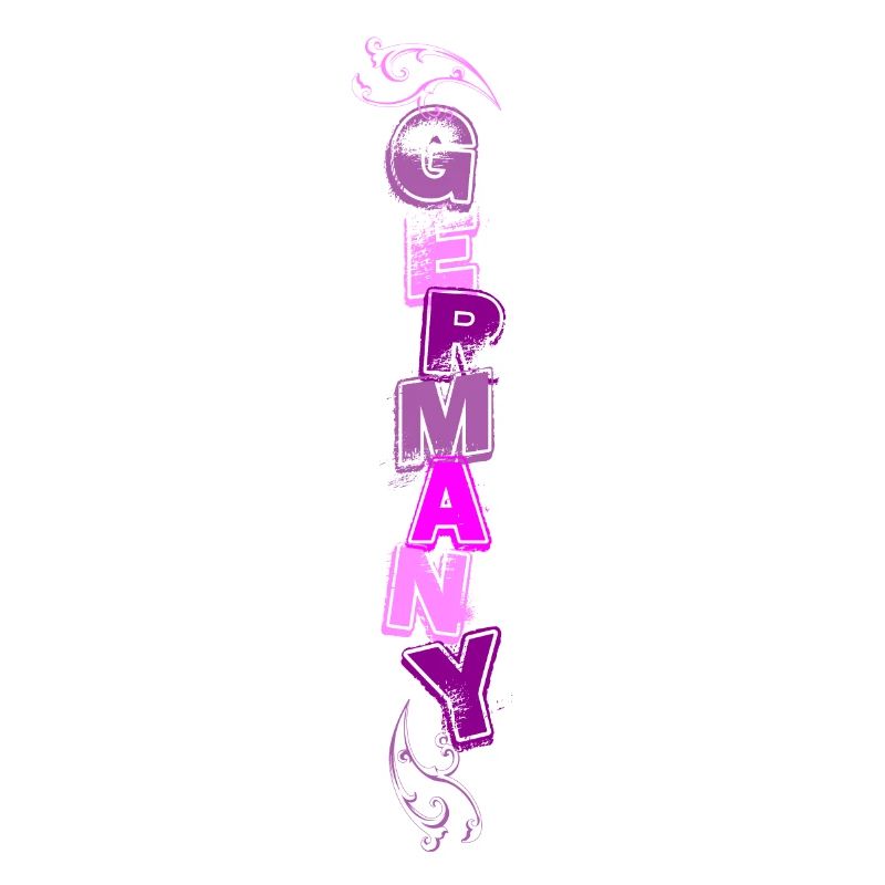 GERMANY lettering vertical violet-pink
