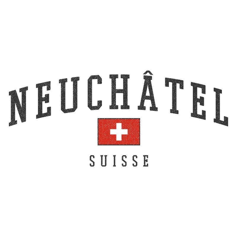 Drapeau suisse vintage de Neuchâtel