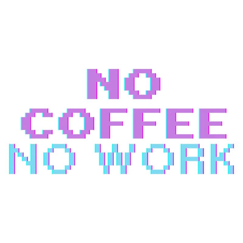 No Coffee No Work – Retro Gaming Pixel Art T-Shirt