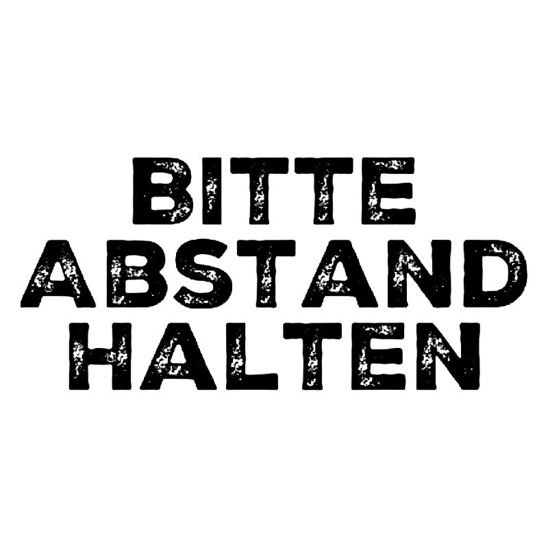 Please keep your distance Corona Crisis Note