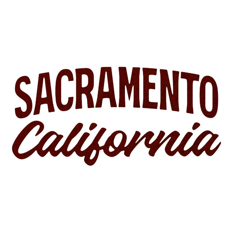 Sacramento Script California Tee