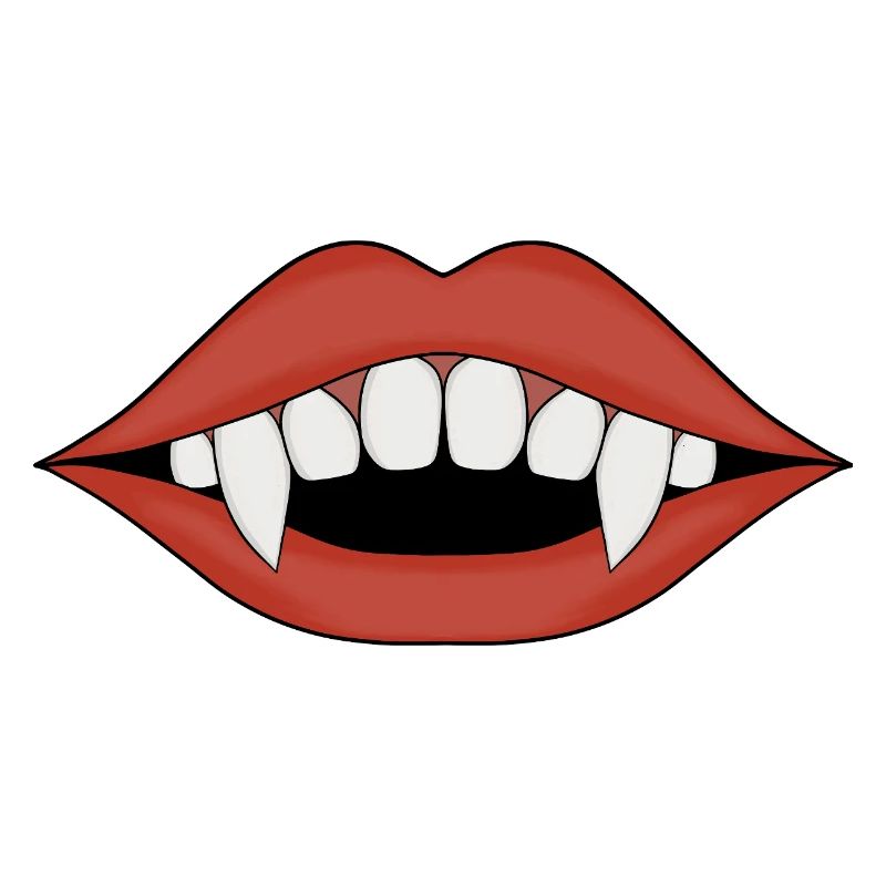 Vampire Fanged Lip Art