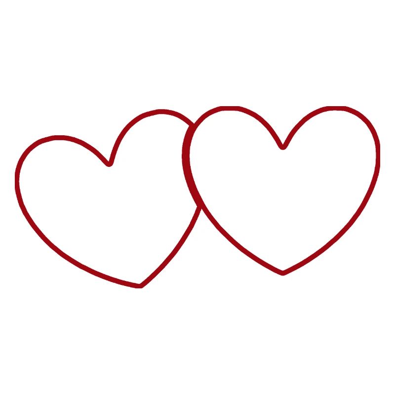 2 rote Herzen Herz Geschenk Valentinstag