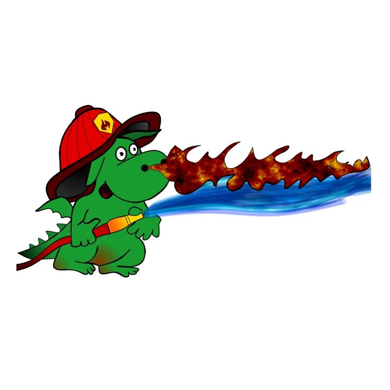 Feuerdrache Feuerwehrheld Geschenk