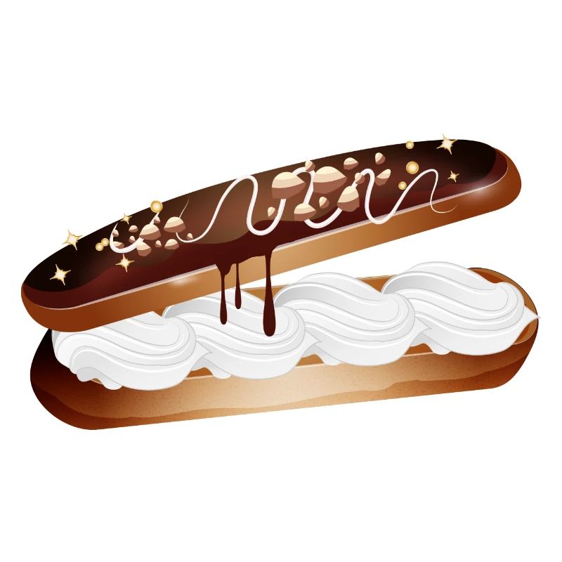 Illustration d’un éclair farci à la crème
