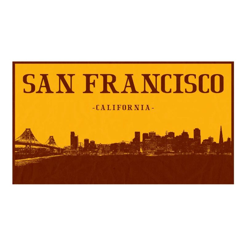 San Francisco Skyline Retro