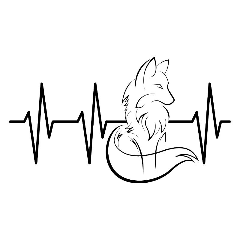 Pulse Fox symbole Heartbeat Foxes Illustration