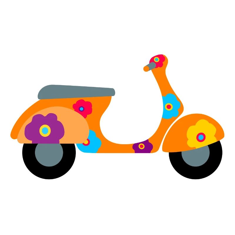 Roller Blumen Ciao Italien farbenfroh Muster
