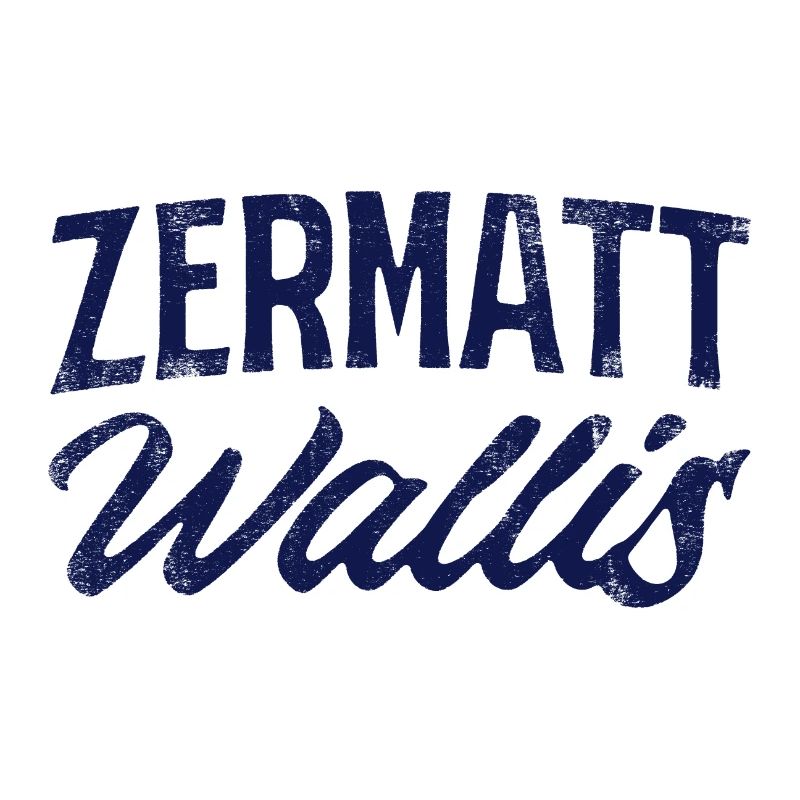 Zermatt Wallis Alpine Script