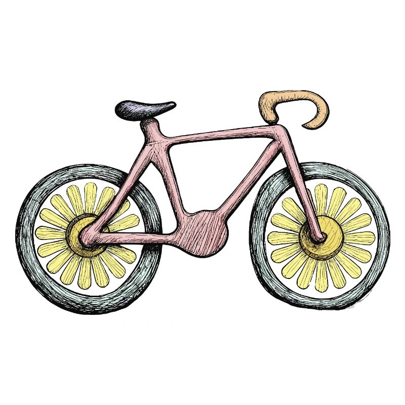 Roue de fleurs Art de vélo Fleur de protection de l’environnement