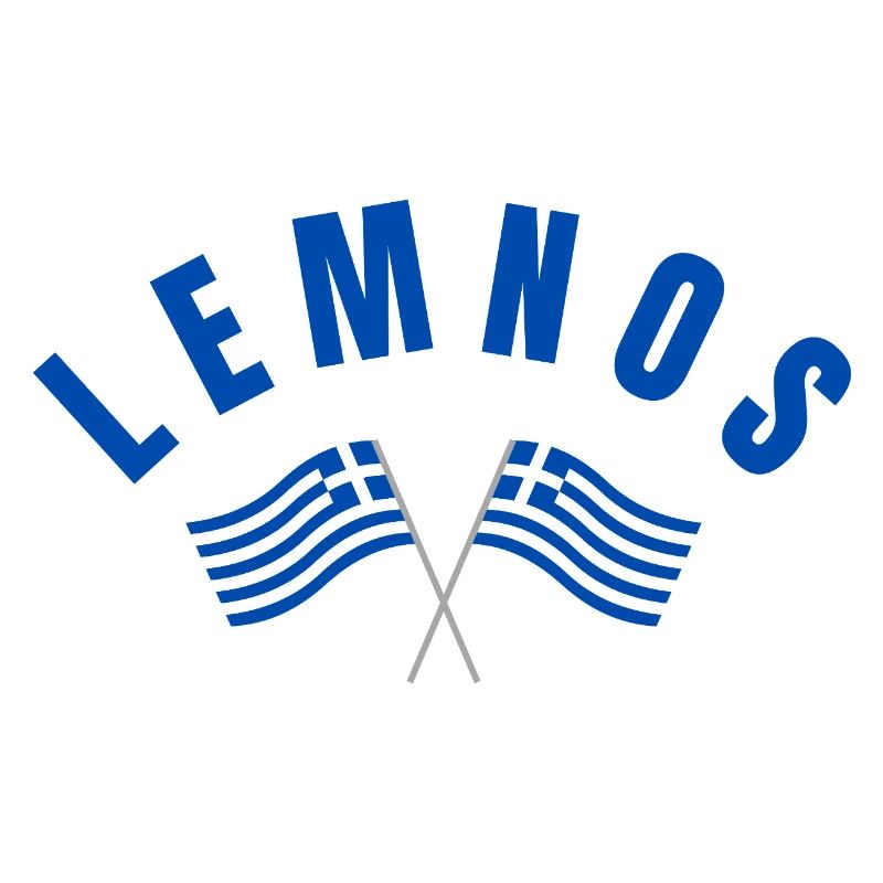 Lemnos Drapeaux Grecs Traversés