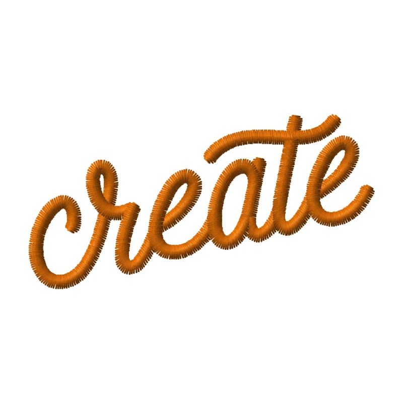 Create lettering embroidered