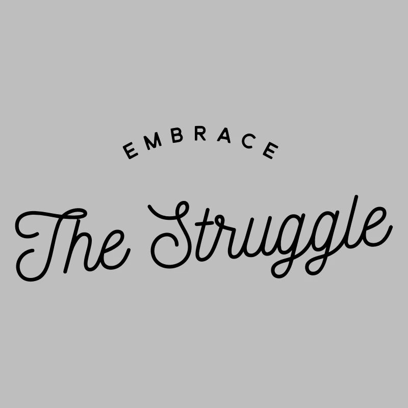 Umarme den Kampf – Motivation Retro Black