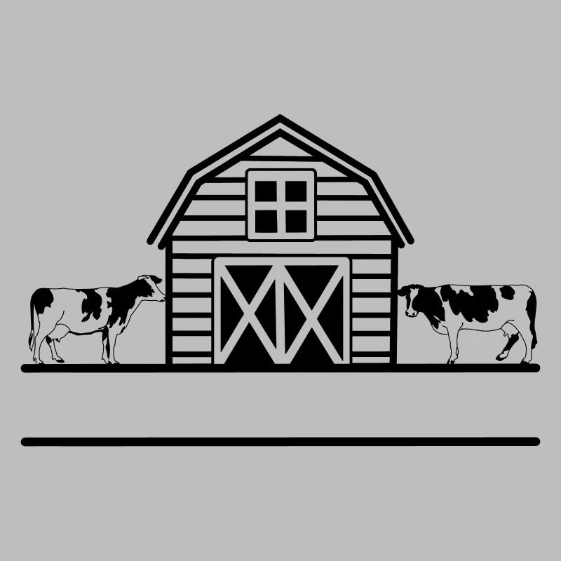 Monogramme de vaches de ferme