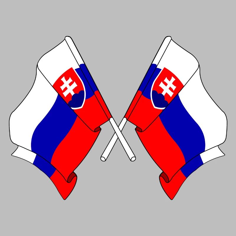 Two flags Slovakia