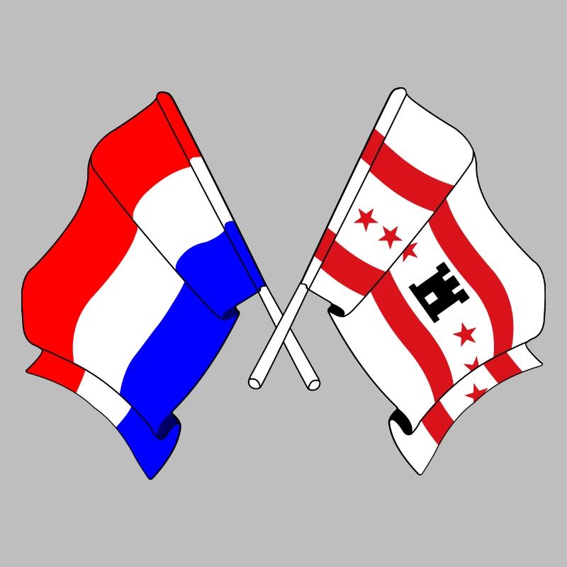 Drapeau des Pays-Bas, croix de la Drenthe