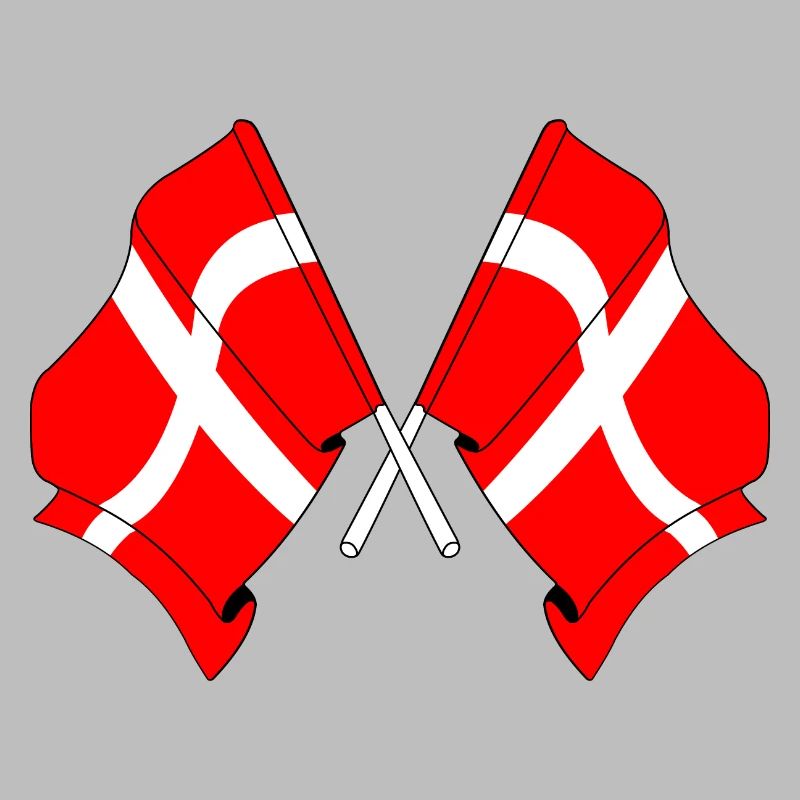Deux drapeaux Danemark
