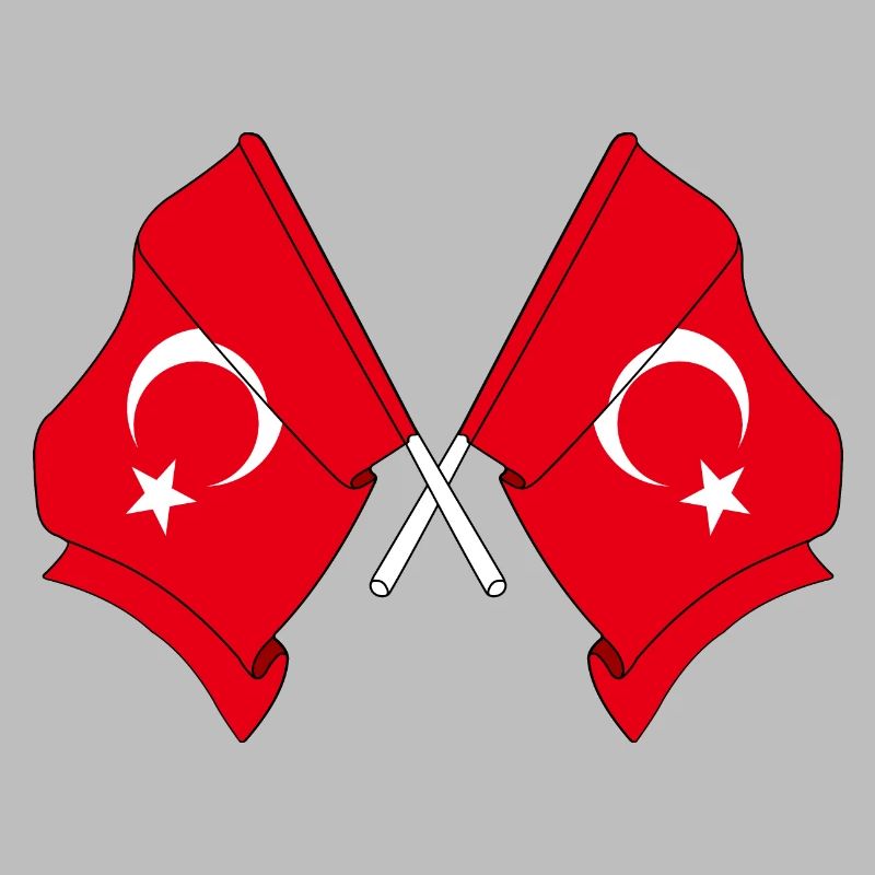 Two flags Turkey