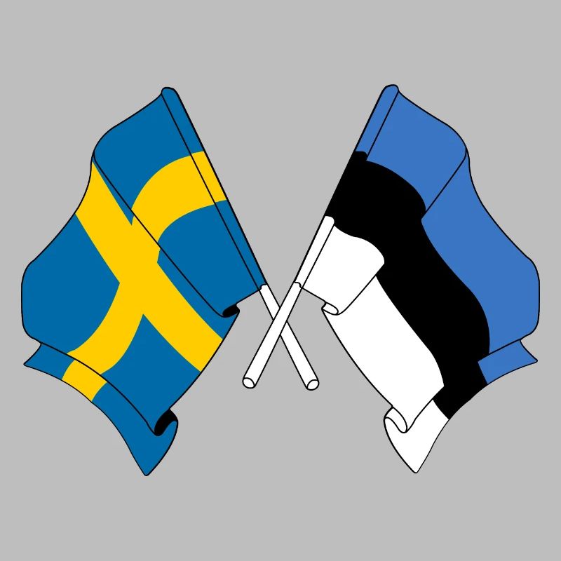 Drapeau Suède, drapeau Estonie