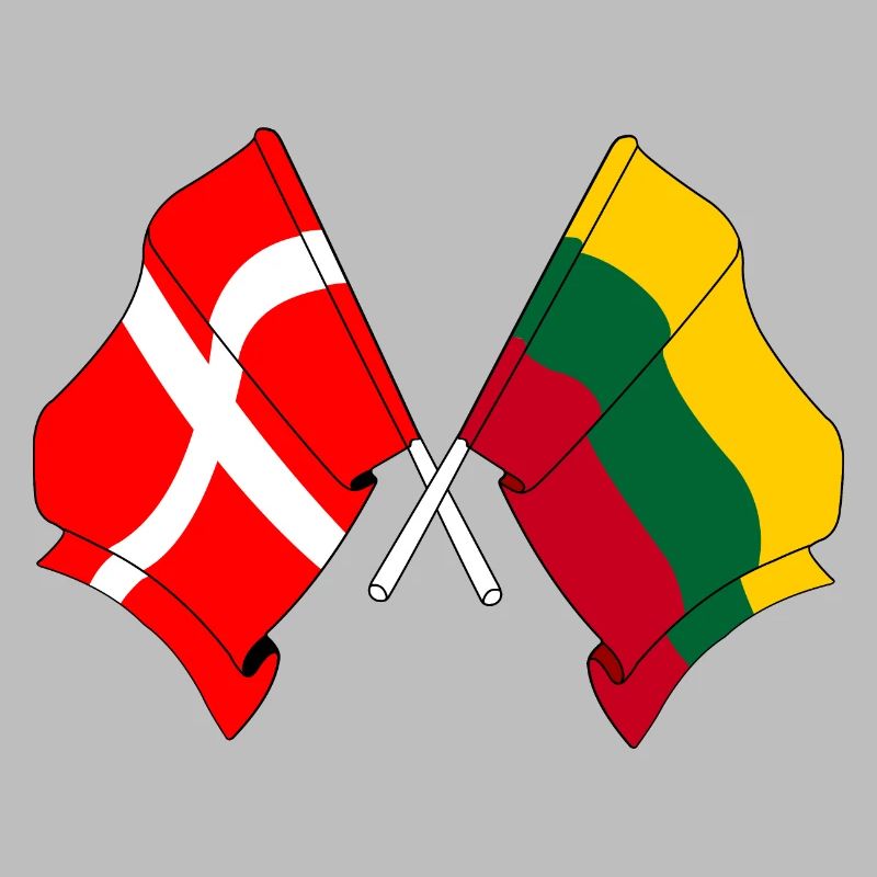 Drapeau Danemark, drapeau Lituanie