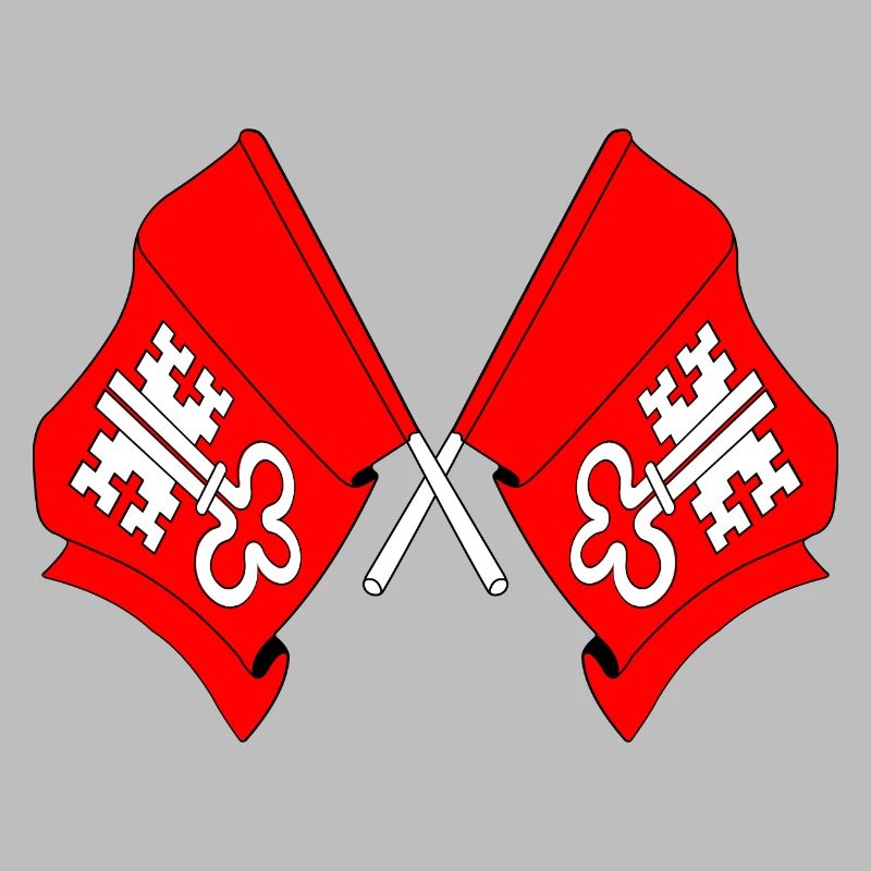 Deux drapeaux Nidwald Suisse