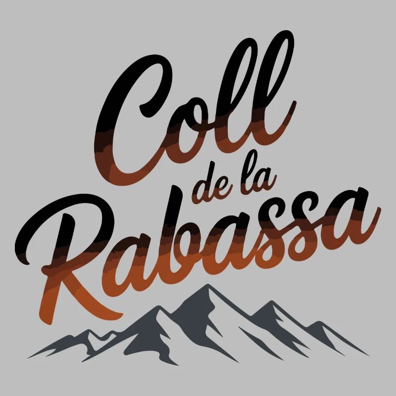 Coll de la Rabassa Climb Script Art